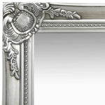 Wall Mirror Baroque Style 60x80 cm Silver