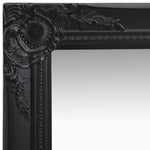 Wall Mirror Baroque Style 60x80 cm Black