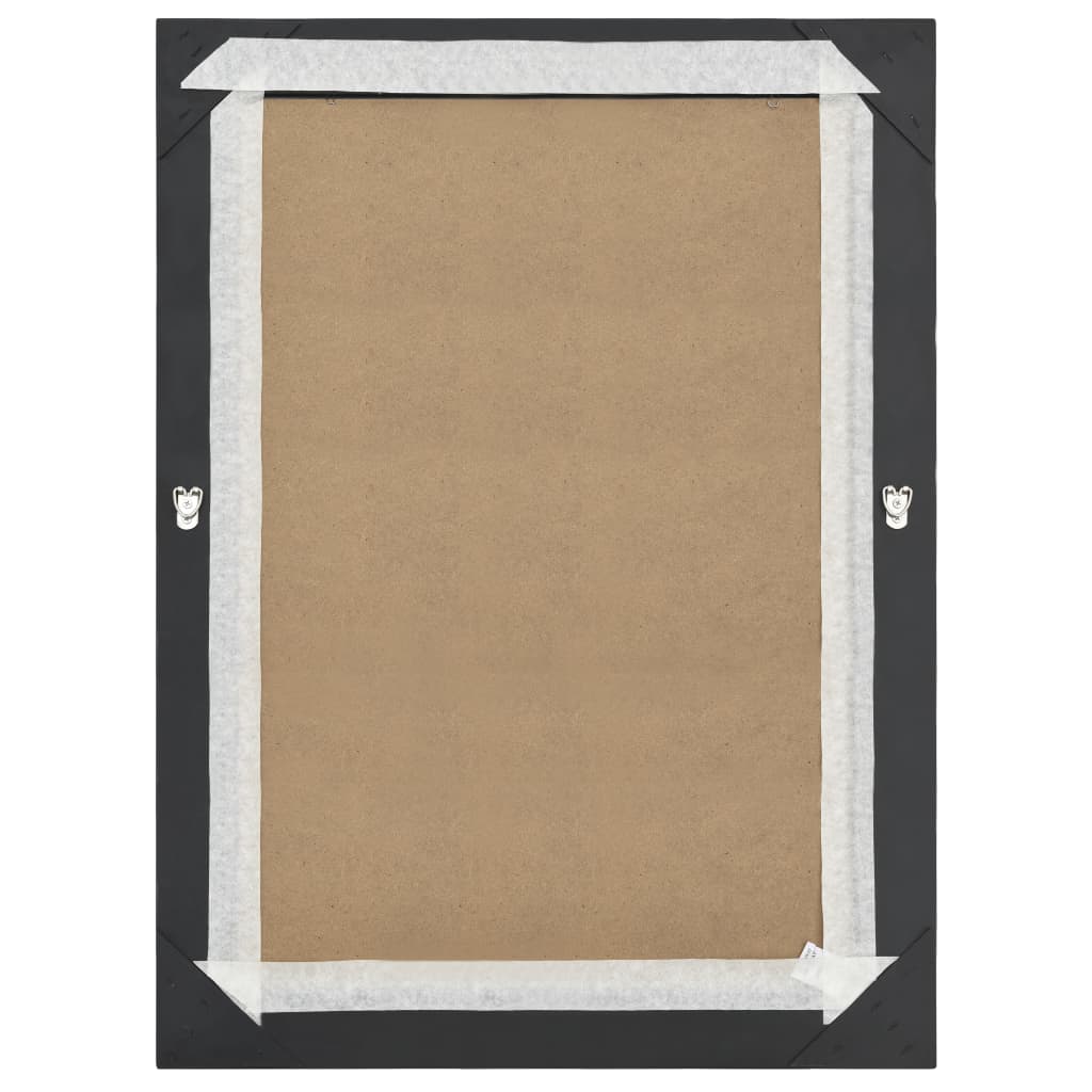 Wall Mirror Baroque Style 60x80 cm Black