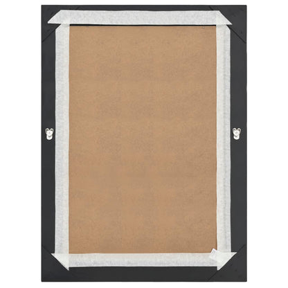 Wall Mirror Baroque Style 60x80 cm Black