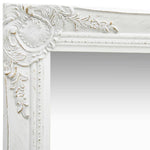 Wall Mirror Baroque Style 60x100 cm White