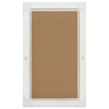 Wall Mirror Baroque Style 60x100 cm White