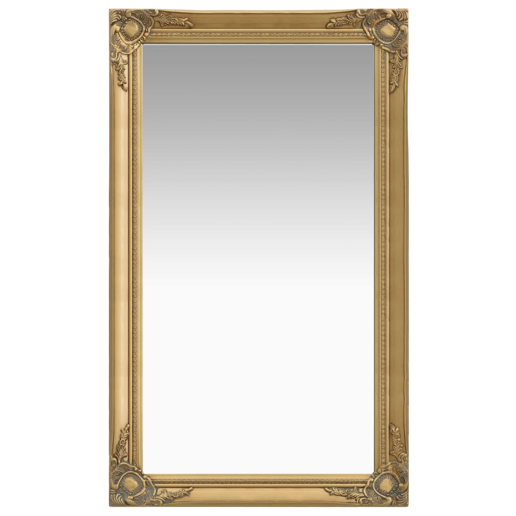 Wall Mirror Baroque Style 60x100 cm Gold