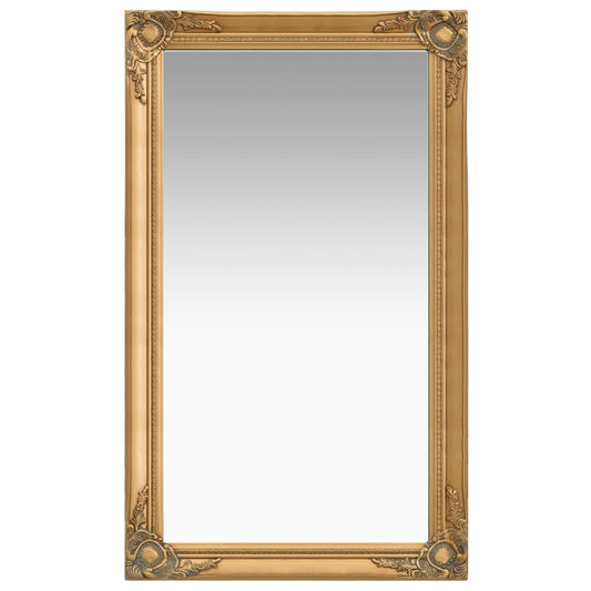 Wall Mirror Baroque Style 60x100 cm Gold