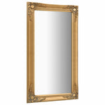 Wall Mirror Baroque Style 60x100 cm Gold