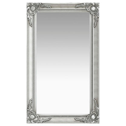 Wall Mirror Baroque Style 60x100 cm Silver