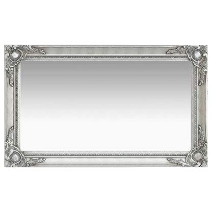 Wall Mirror Baroque Style 60x100 cm Silver
