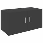 Wall Mounted Cabinet Grey 80x39x40 cm Chipboard