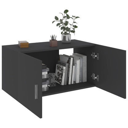 Wall Mounted Cabinet Grey 80x39x40 cm Chipboard