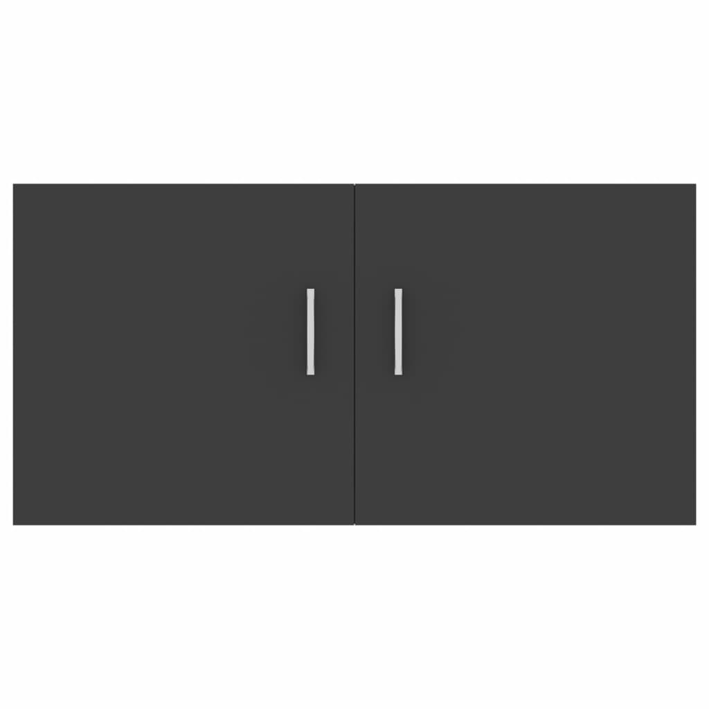 Wall Mounted Cabinet Grey 80x39x40 cm Chipboard