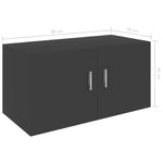 Wall Mounted Cabinet Grey 80x39x40 cm Chipboard