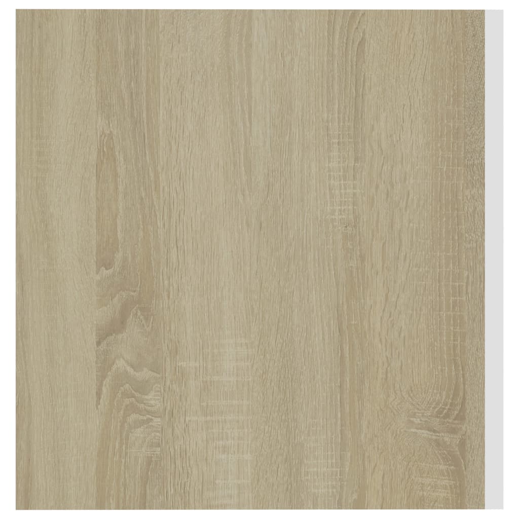 Wall Mounted Cabinet White and Sonoma Oak 80x39x40 cm Chipboard