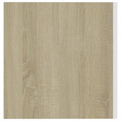 Wall Mounted Cabinet White and Sonoma Oak 80x39x40 cm Chipboard