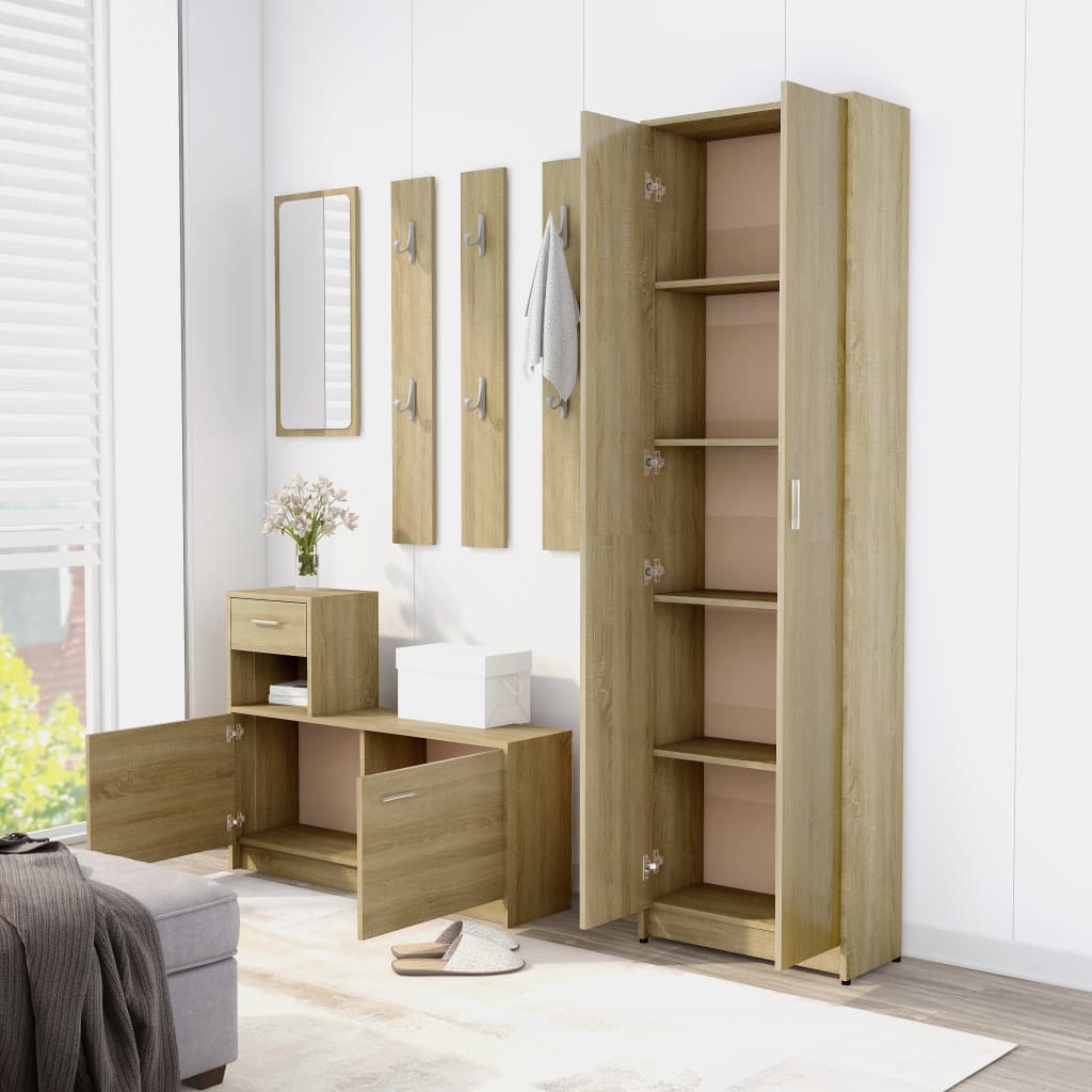 Hallway Wardrobe Sonoma Oak 55x25x189 cm Chipboard