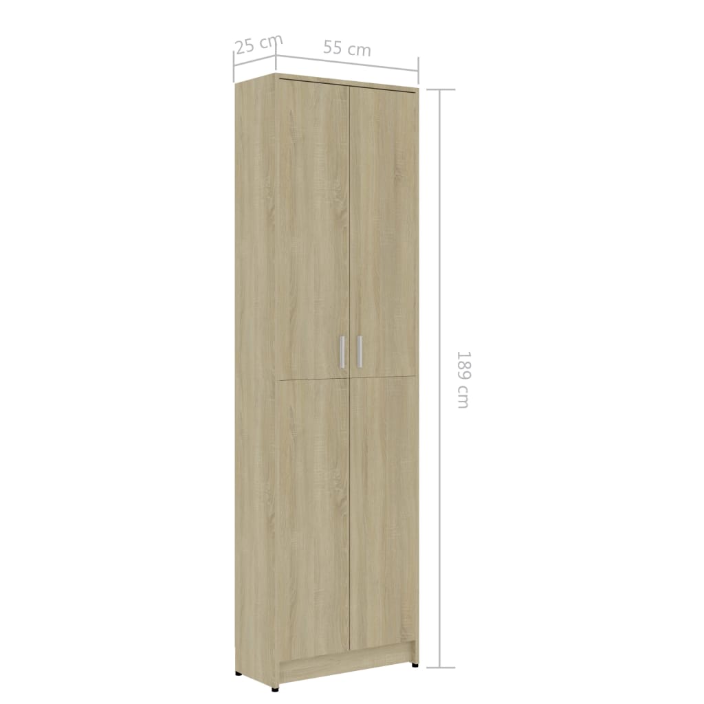 Hallway Wardrobe Sonoma Oak 55x25x189 cm Chipboard