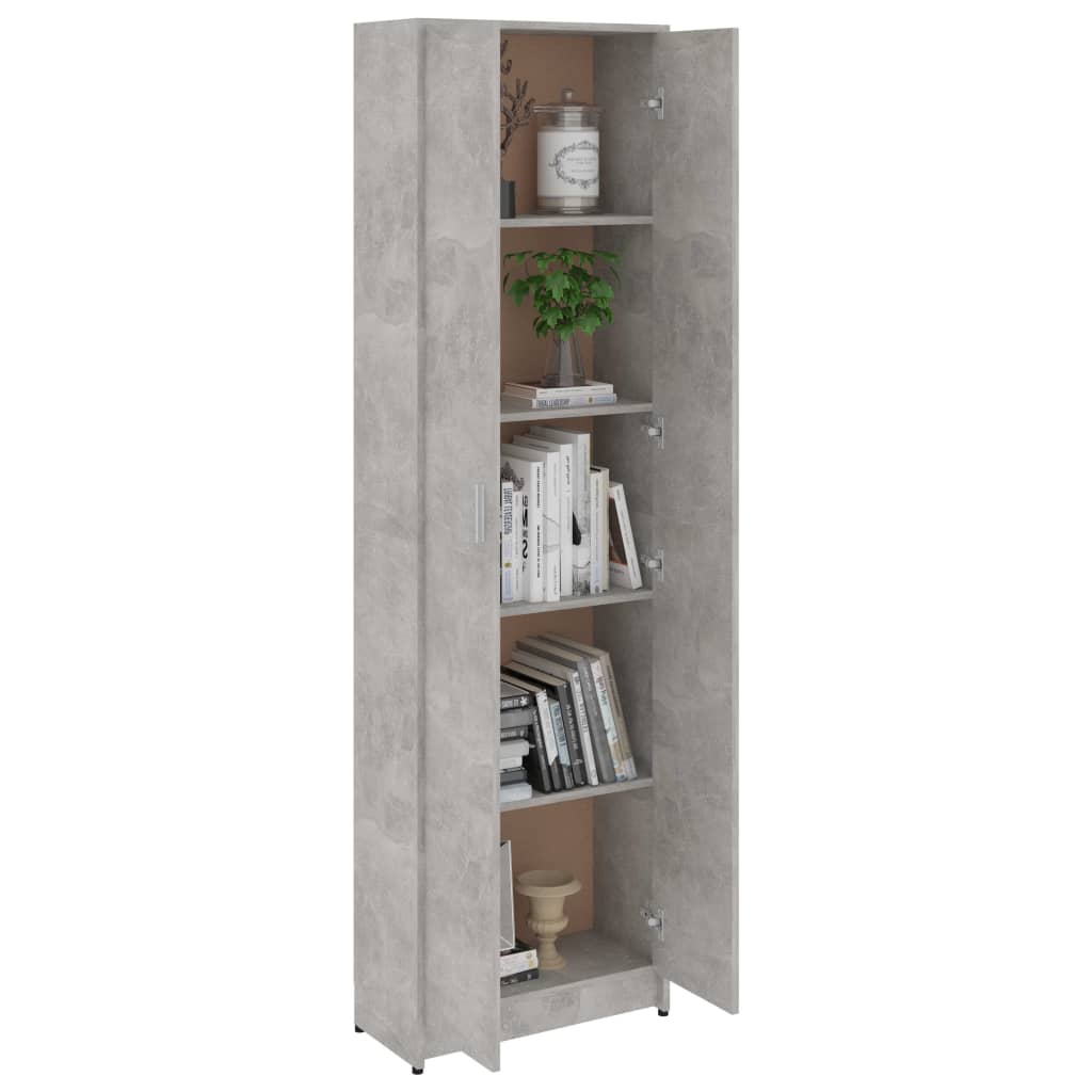 Hallway Wardrobe Concrete Grey 55x25x189 cm Chipboard