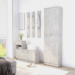 Hallway Wardrobe Concrete Grey 55x25x189 cm Chipboard