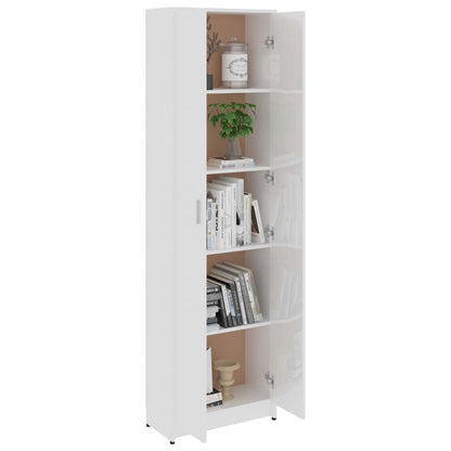Hallway Wardrobe High Gloss White 55x25x189 cm Chipboard