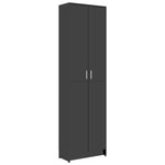 Hallway Wardrobe High Gloss Black 55x25x189 cm Chipboard
