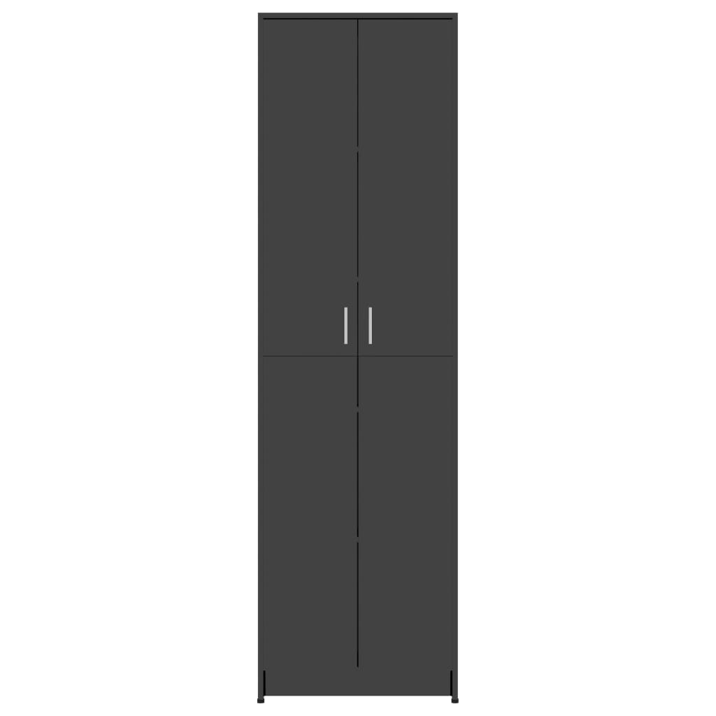 Hallway Wardrobe High Gloss Black 55x25x189 cm Chipboard