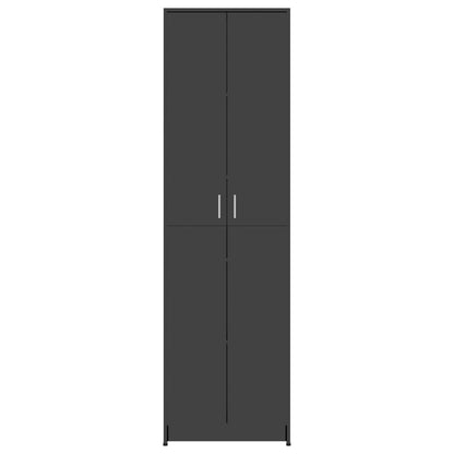 Hallway Wardrobe High Gloss Black 55x25x189 cm Chipboard