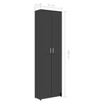 Hallway Wardrobe High Gloss Black 55x25x189 cm Chipboard