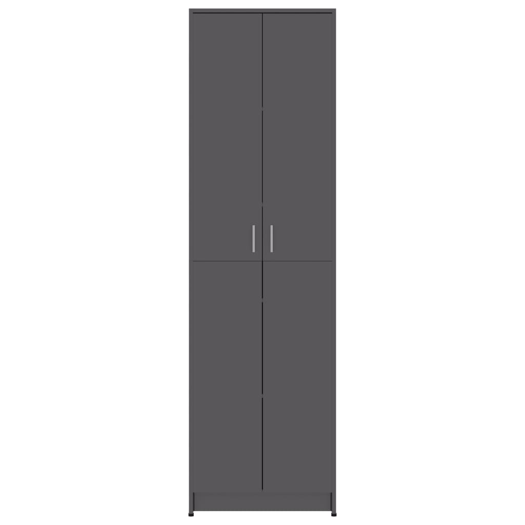 Hallway Wardrobe High Gloss Grey 55x25x189 cm Chipboard