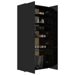 Shoe Cabinet High Gloss Black 80x39x178 cm Chipboard