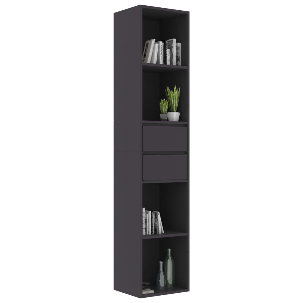 Book Cabinet Grey 36x30x171 cm Chipboard