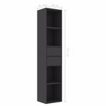 Book Cabinet Grey 36x30x171 cm Chipboard