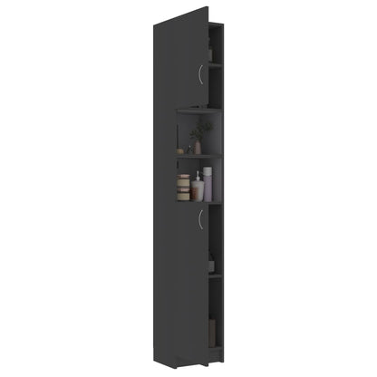 Bathroom Cabinet Grey 32x25.5x190 cm Chipboard