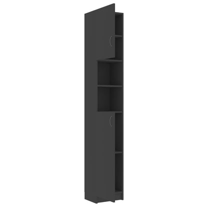 Bathroom Cabinet Grey 32x25.5x190 cm Chipboard