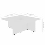 Coffee Table White 79.5x79.5x30 cm Chipboard