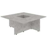 Coffee Table Concrete Grey 79.5x79.5x30 cm Chipboard