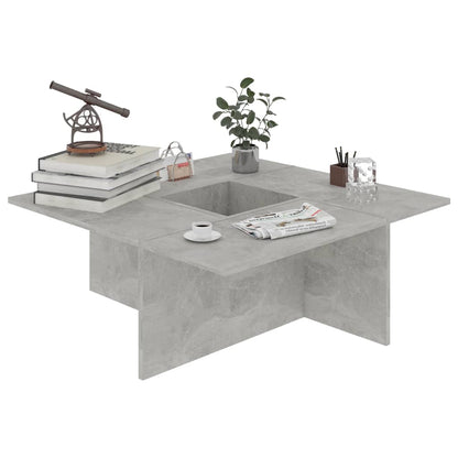 Coffee Table Concrete Grey 79.5x79.5x30 cm Chipboard