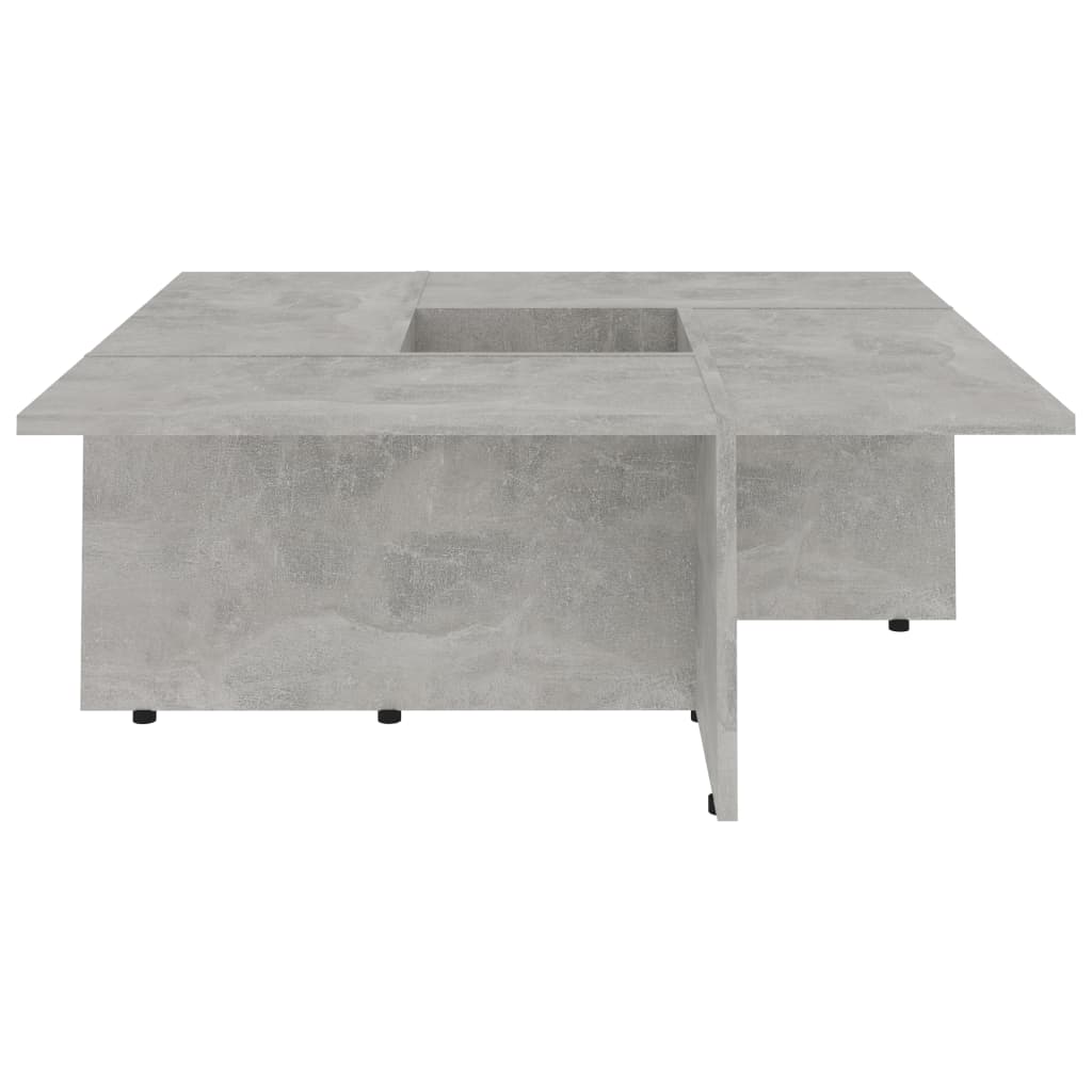 Coffee Table Concrete Grey 79.5x79.5x30 cm Chipboard
