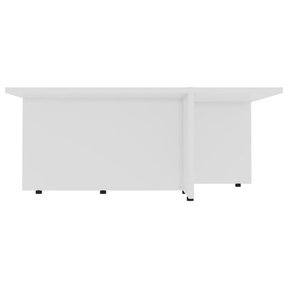Coffee Table High Gloss White 79.5x79.5x30 cm Chipboard