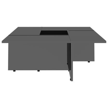 Coffee Table High Gloss Black 79.5x79.5x30 cm Chipboard