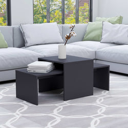 Coffee Table Set Grey 100x48x40 cm Chipboard
