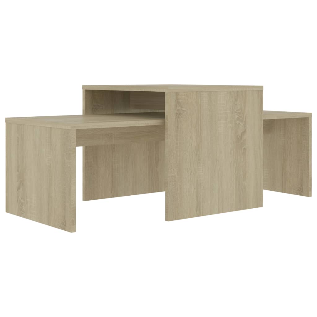 Coffee Table Set Sonoma Oak 100x48x40 cm Chipboard