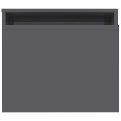 Coffee Table Set High Gloss Grey 100x48x40 cm Chipboard
