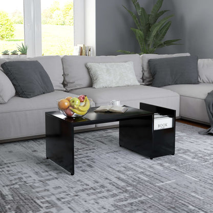 Coffee Table Black 90x45x35 cm Chipboard