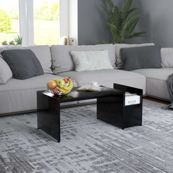 Coffee Table Black 90x45x35 cm Chipboard