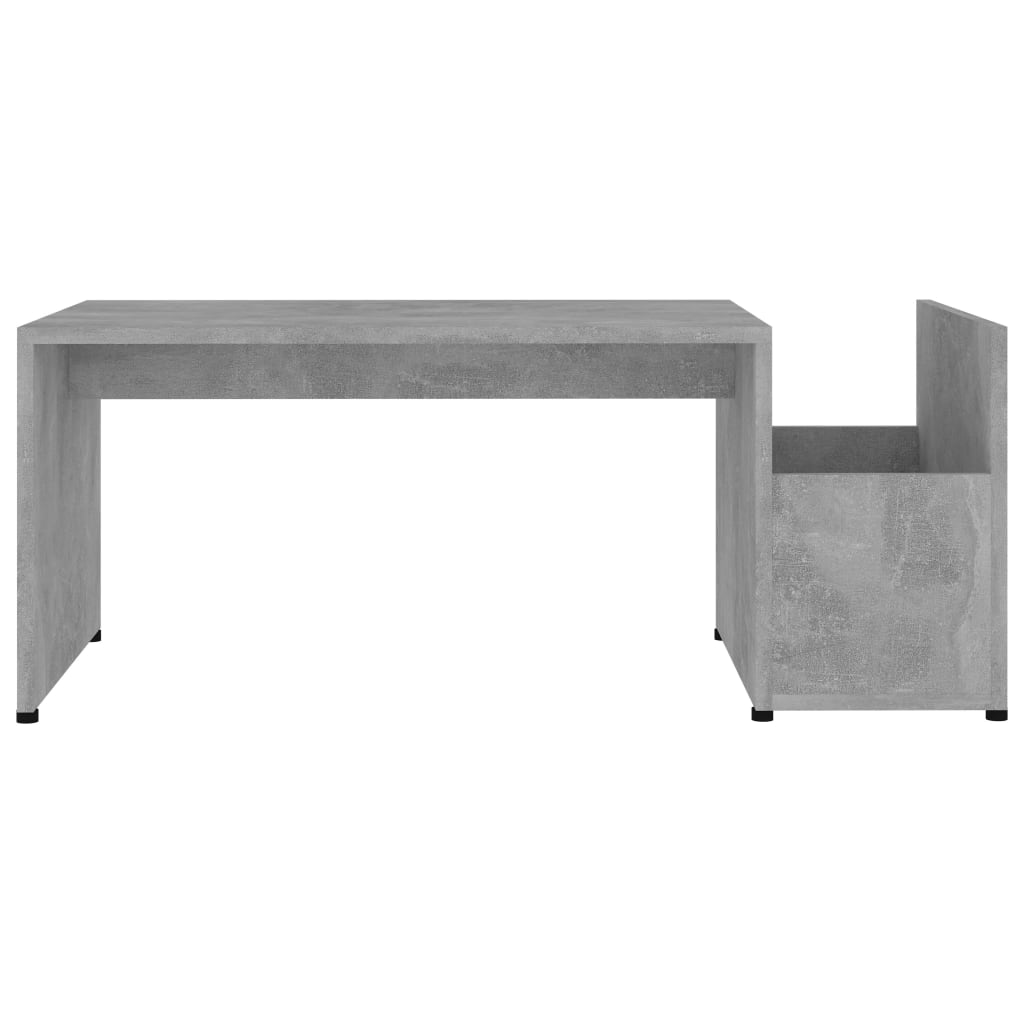 Coffee Table Concrete Grey 90x45x35 cm Chipboard