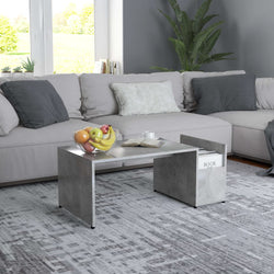 Coffee Table Concrete Grey 90x45x35 cm Chipboard