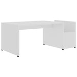 Coffee Table High Gloss White 90x45x35 cm Chipboard