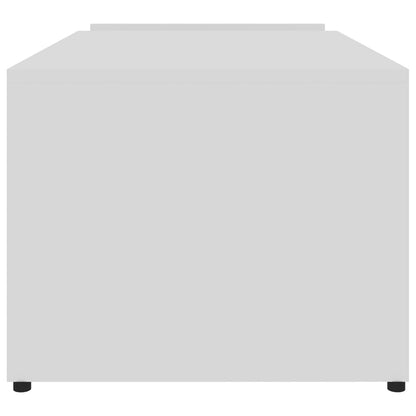 Coffee Table High Gloss White 90x45x35 cm Chipboard
