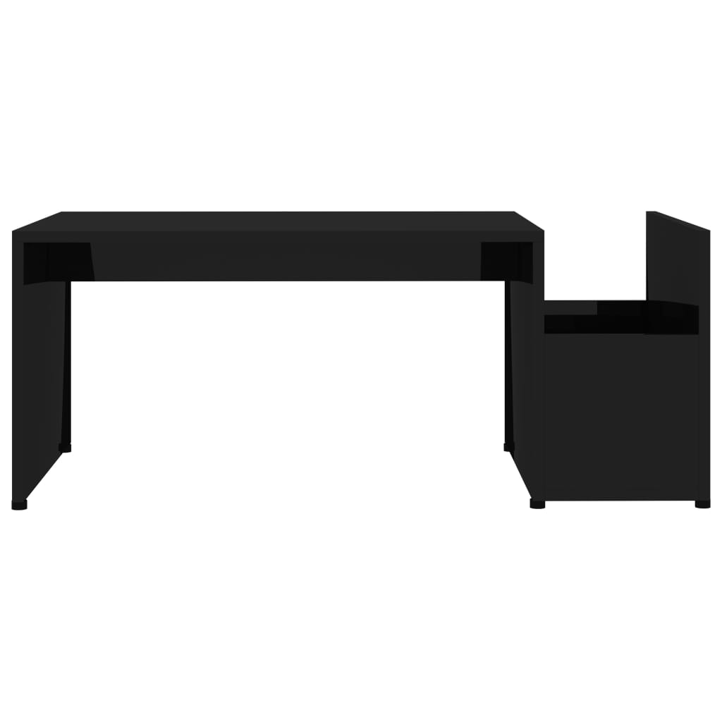 Coffee Table High Gloss Black 90x45x35 cm Chipboard