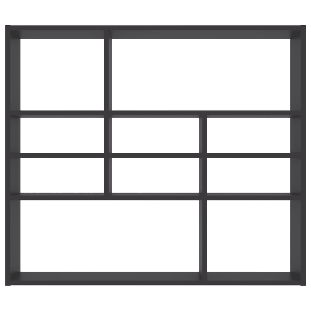 Wall Shelf Grey 90x16x78 cm Chipboard
