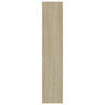 Wall Shelf White and Sonoma Oak 90x16x78 cm Chipboard